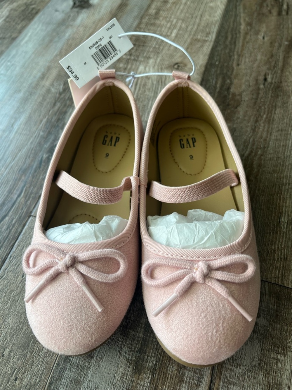 GAP Girls' Pink Bow Mary Jane Shoes💕